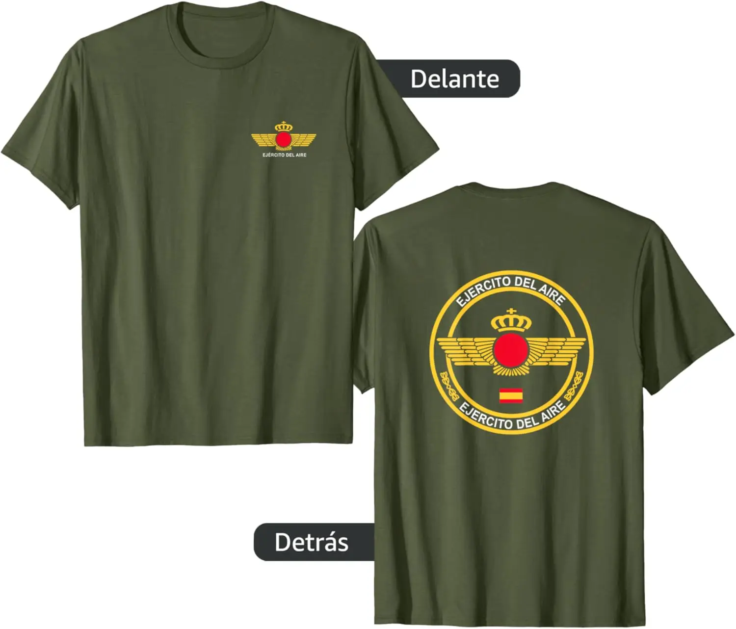 Camiseta Ejercito Del Aire Español Militar Men T-Shirt Short Sleeve Casual 100% Cotton Shirt