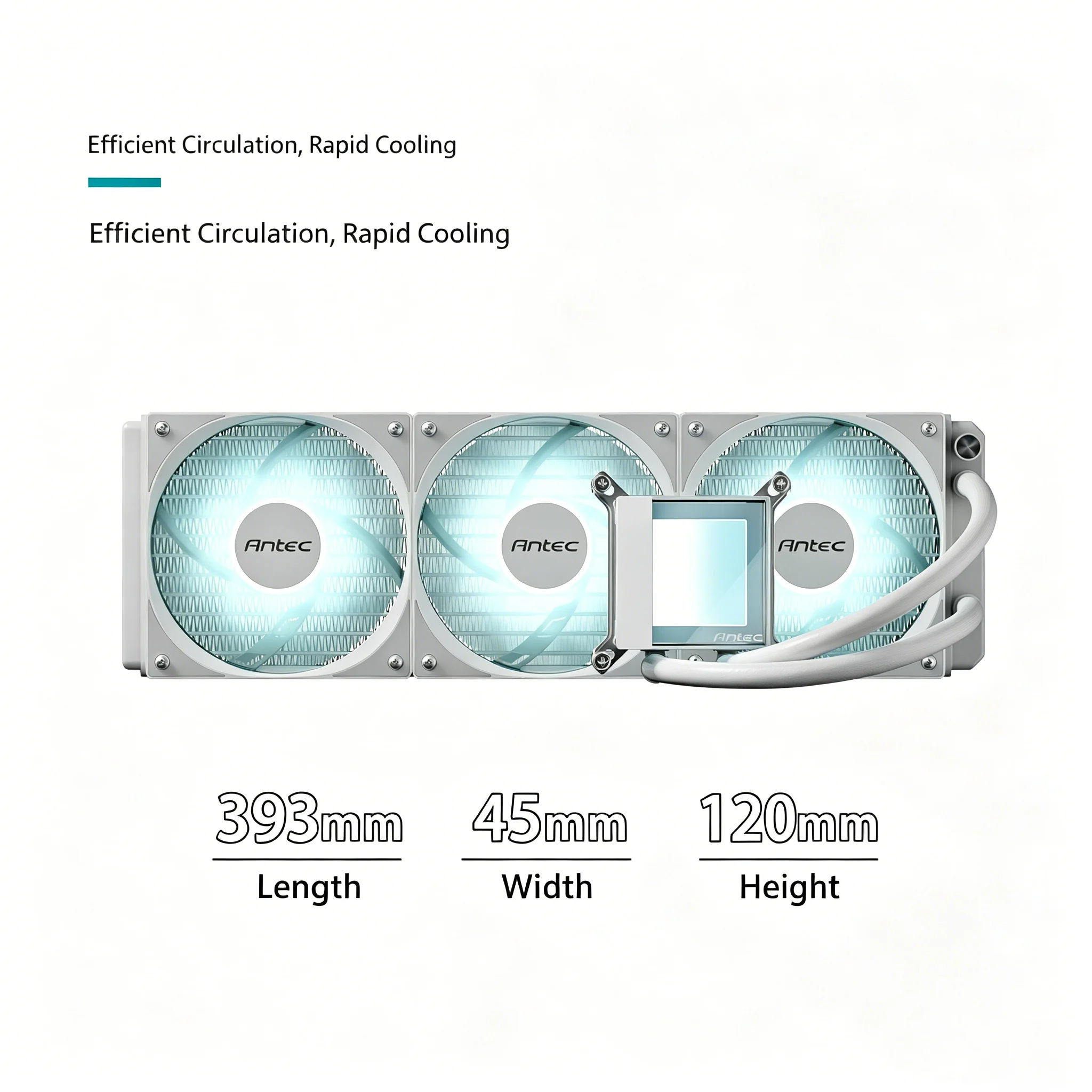 Antec P360 Integrated Water-Cooled Radiator Visualized Water