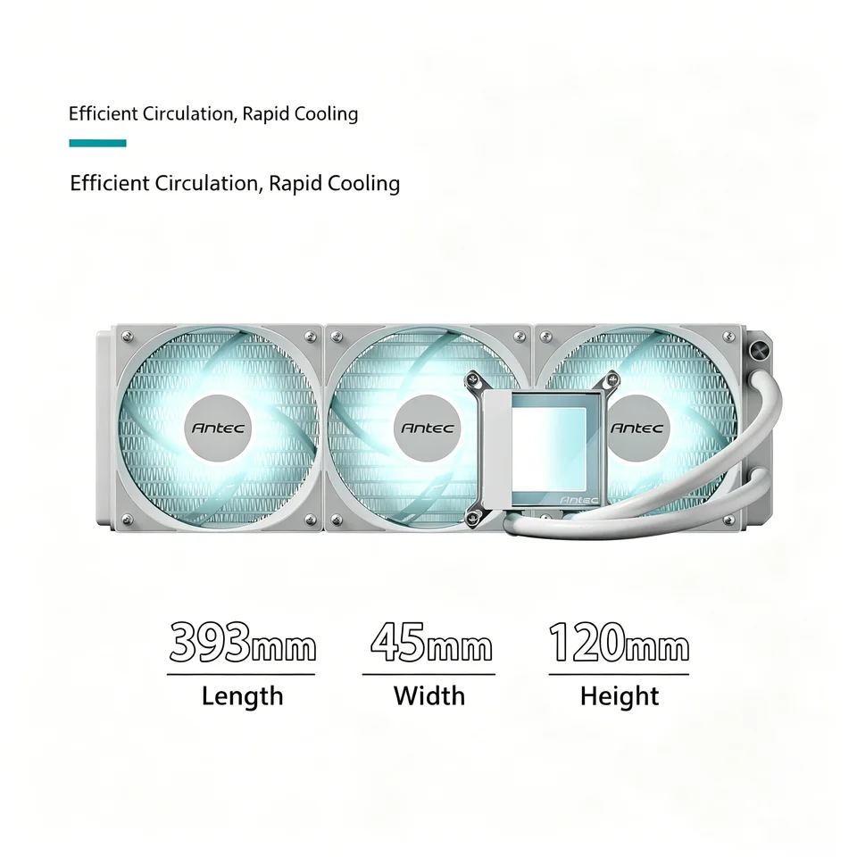 その他 Antec P40 + AIO 360mm Antec P360 Integrated Water-Cooled Radiator Visualized Water