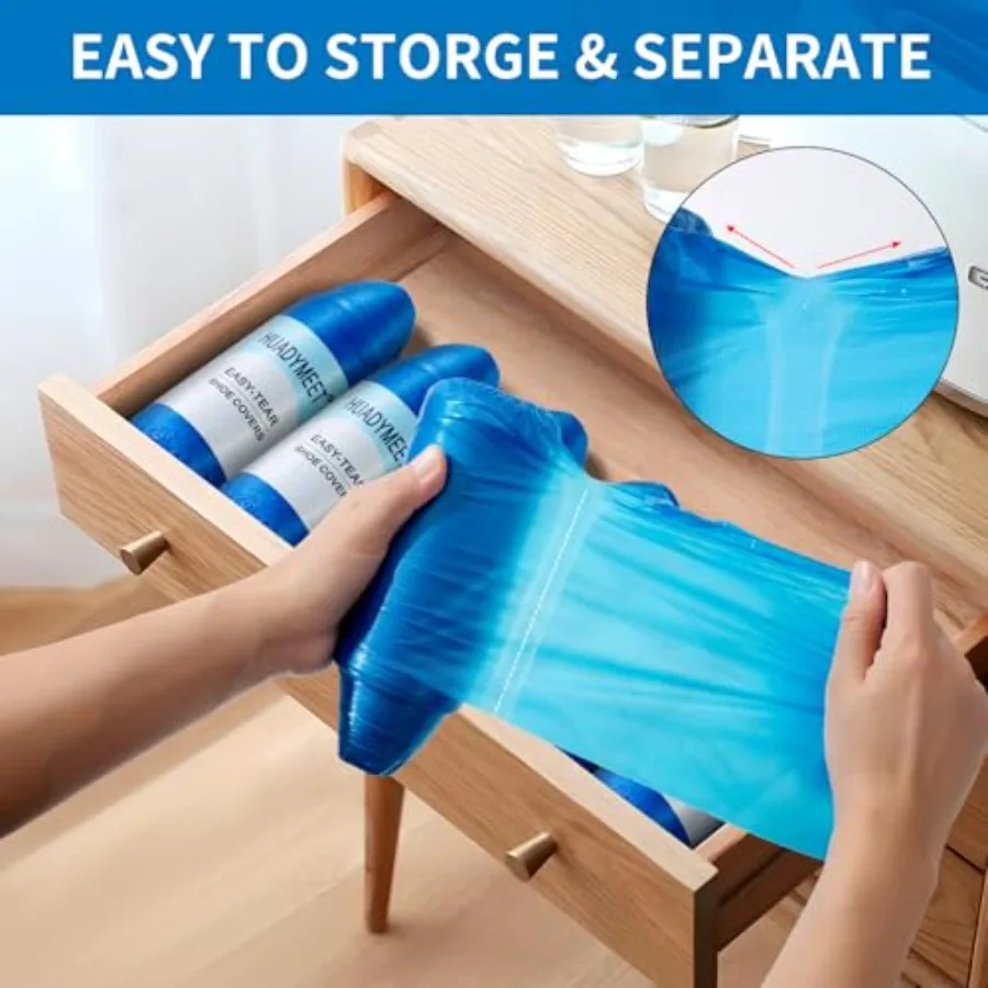 병원, 실험실 및 클린룸 보호용 일회용 미끄럼 방지 실내 신발 커버 2개 포함 방수 내구성 부츠