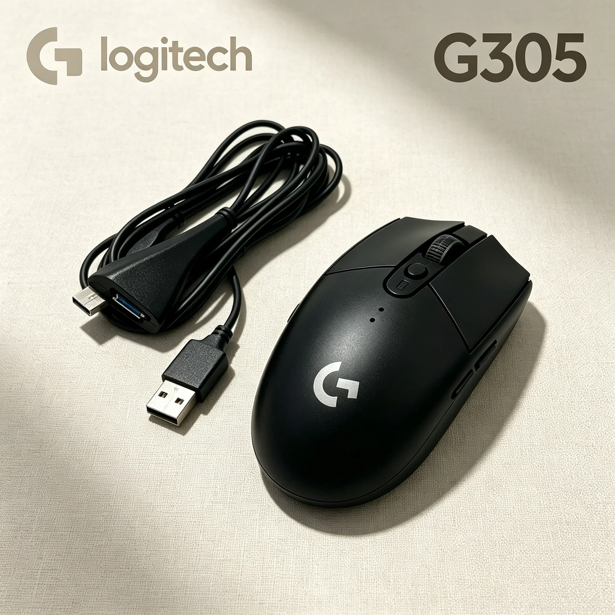 Logitech G305 LIGHTSPEED Precision Sensor Gaming Mice, USB Extension Cable Guarantees Stable Wireless Performance, For PUBG CS2