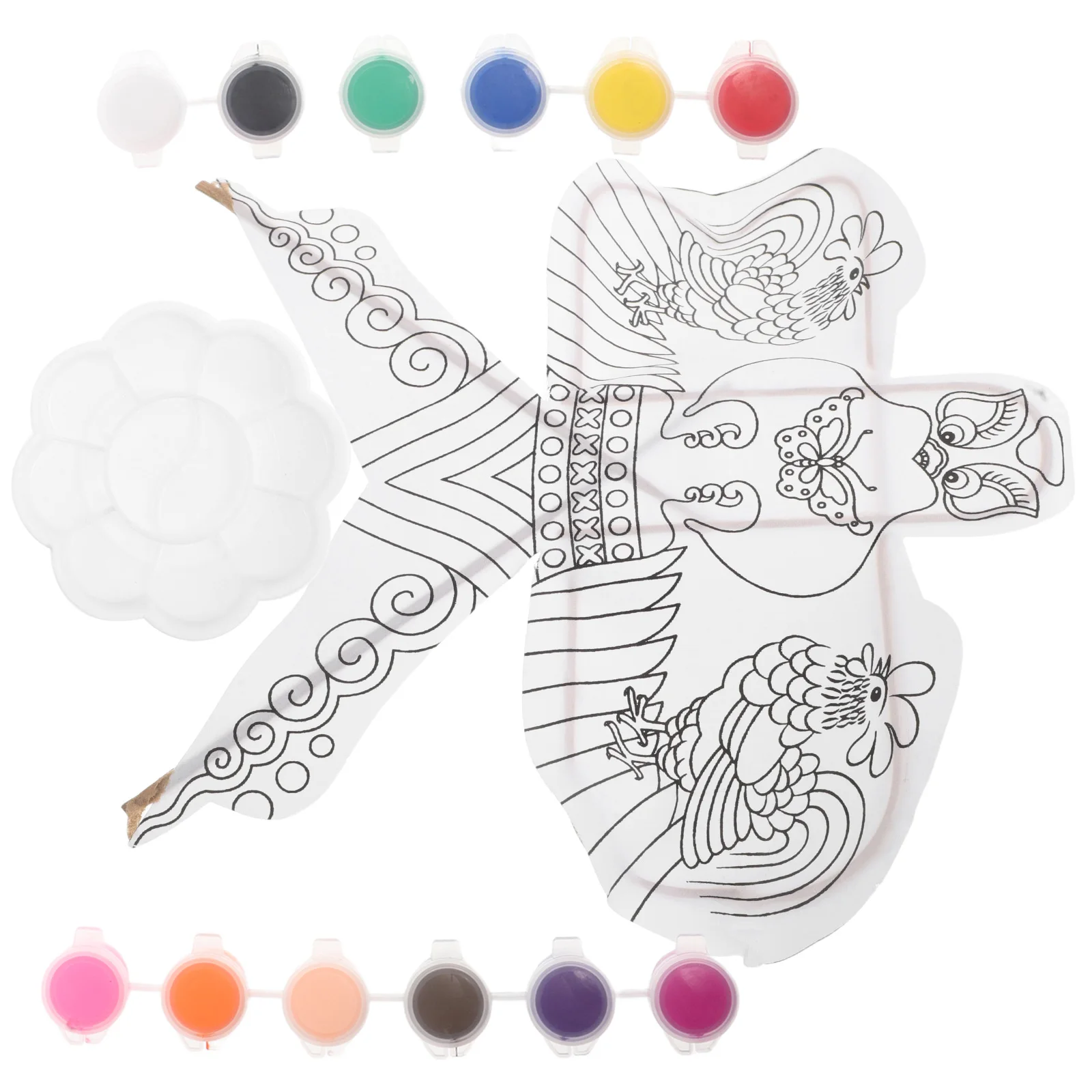 

Painting Blank Kites for Decorating Diy Kids Decorate Making Art Child