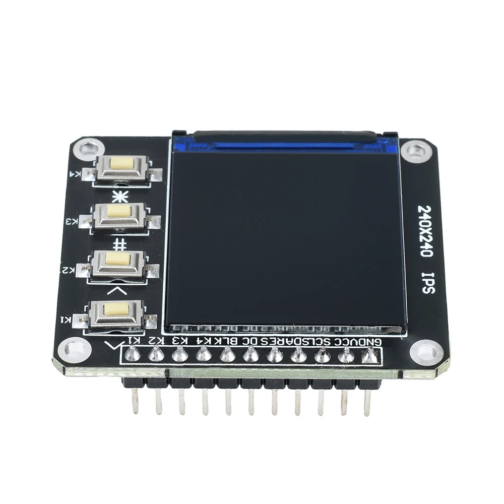 Display tft 0.96/1.3/1.44/1.8 polegadas módulo de exibição lcd st7735/st7789 drive ic 80*160 240*240 interface spi com 4 botões
