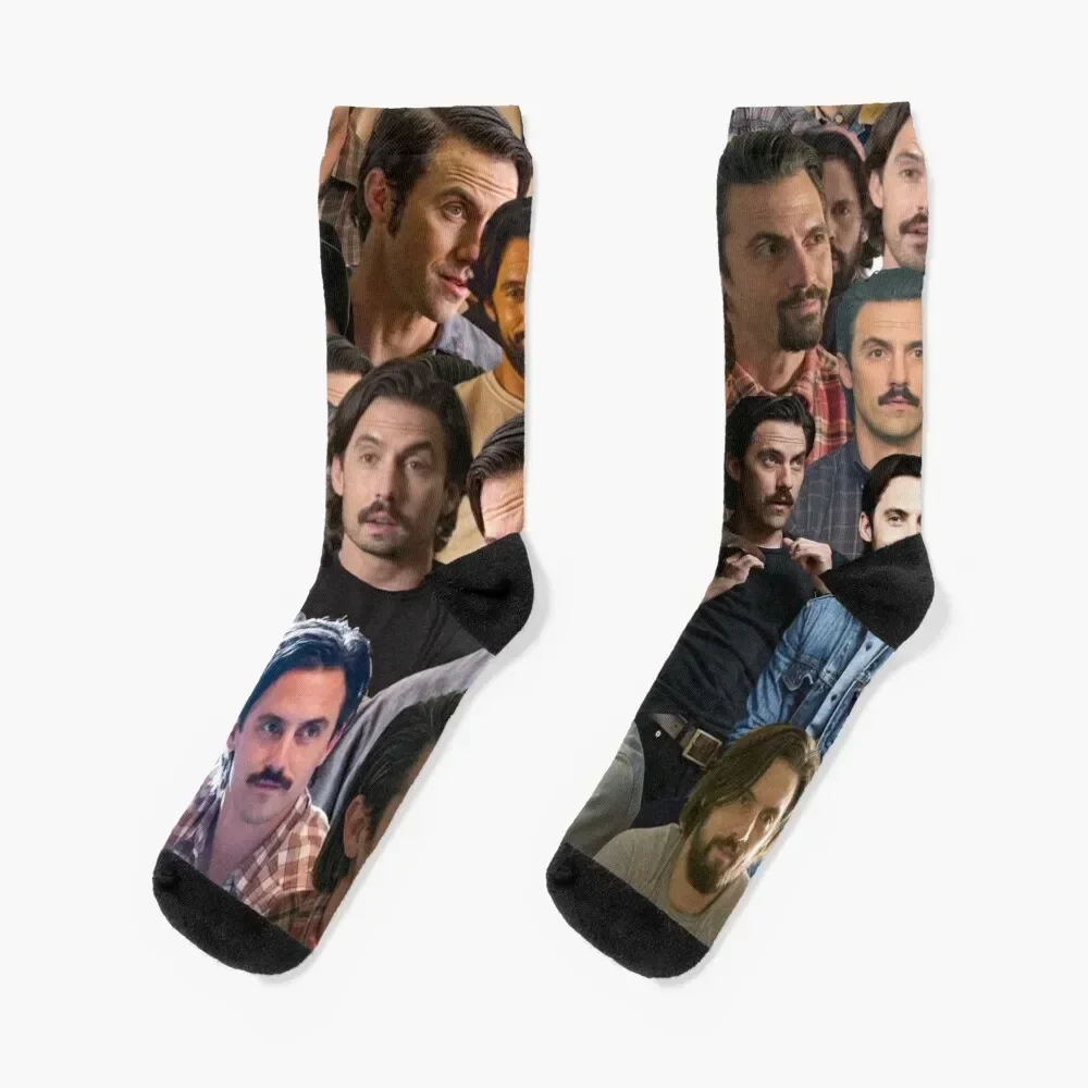 

Milo Ventimiglia photo collage Socks tennis Christmas Socks Ladies Men's