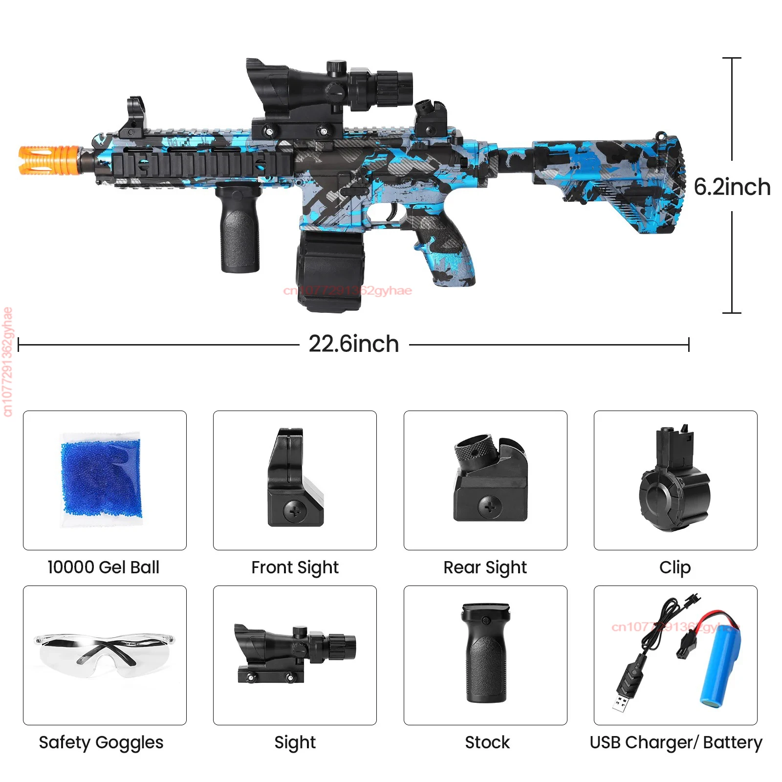 Nuovo manuale elettrico 2 IN 1 Gel Splatter automatico Splatter Paintball pistola giocattolo attività all\'aperto giochi pistola softair per esterno