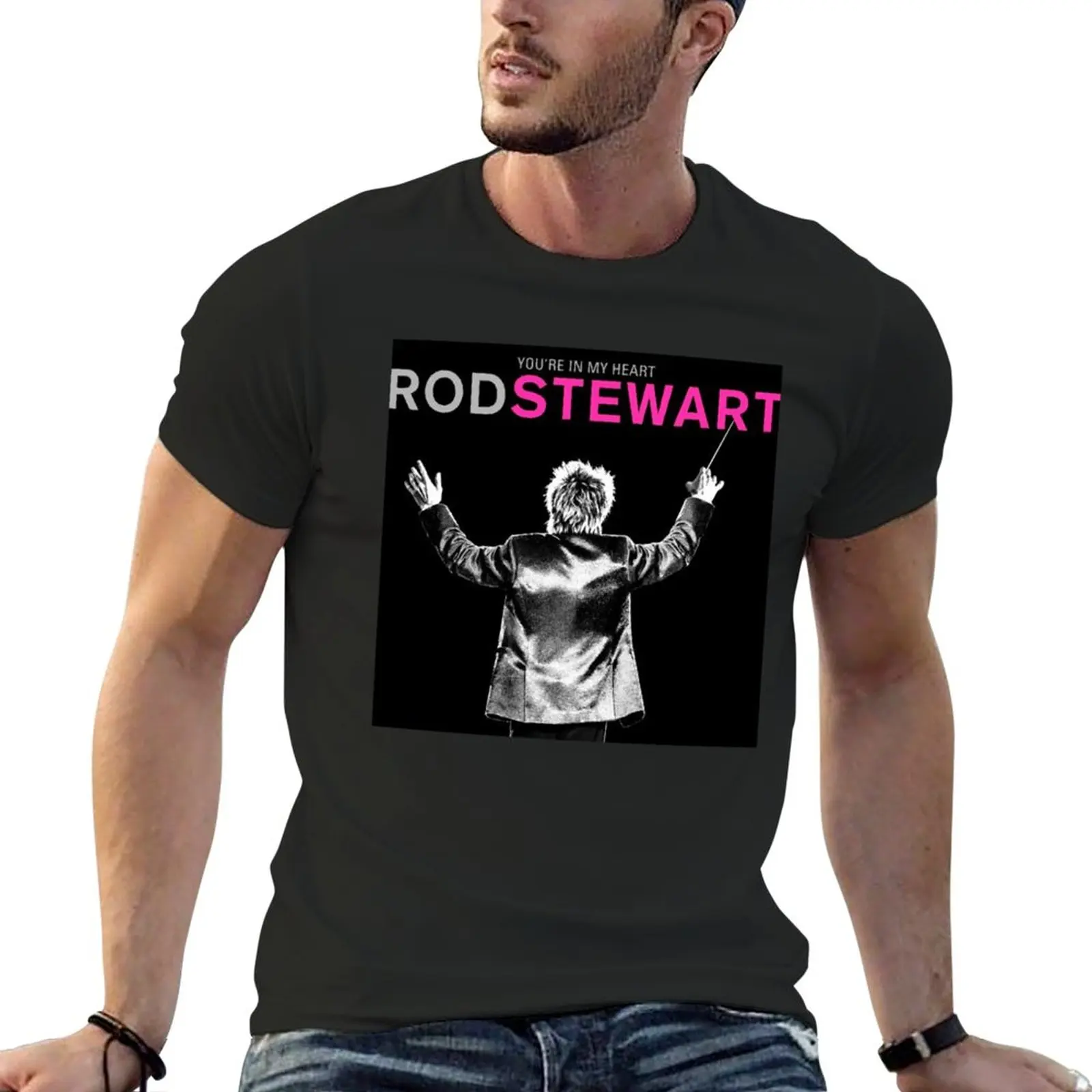 

you're in my heart rod 62 years tour stewart T-Shirt summer top anime clothes anime aesthetic clothes men workout shirt