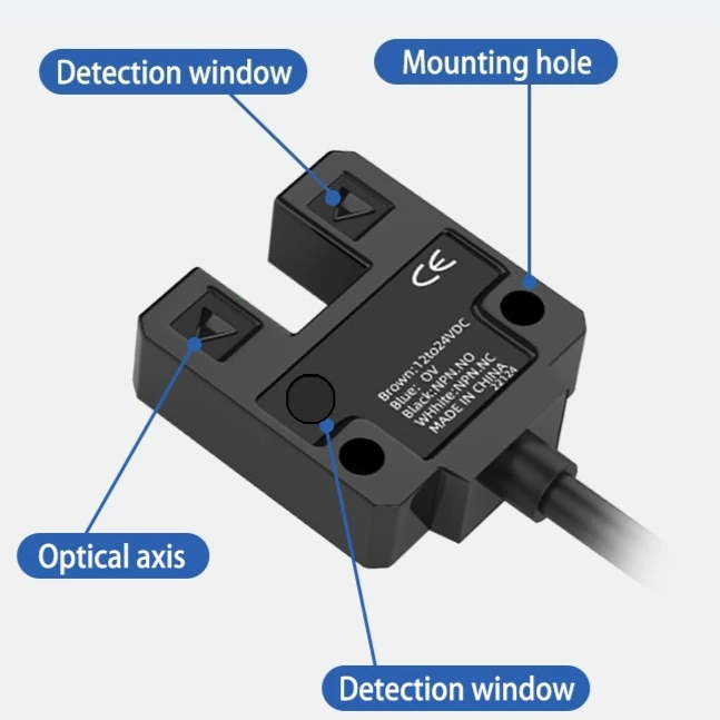 U-Shaped Slot Photoelectric Switch EE-SU10 N SU10N SU15N Induction Limit Sensor NPN PNP NO NC 4 Wires 12V-24V 10mm 15mm 100mA