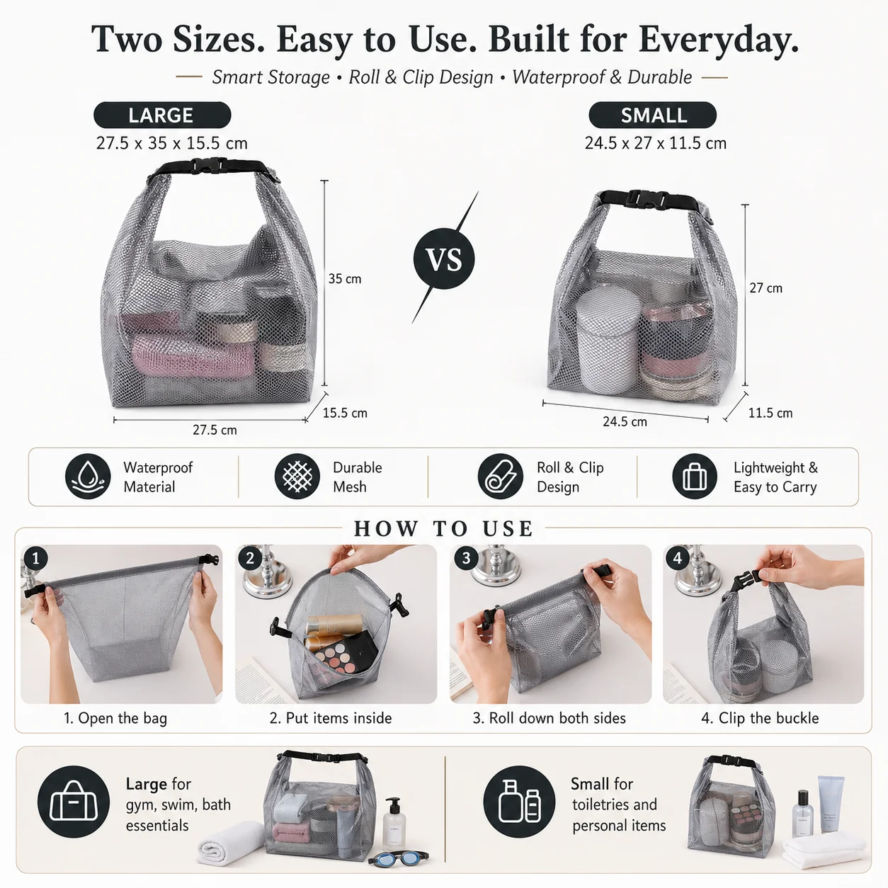 防水巾着トラベルバッグ大容量ジム水泳収納ポーチ濡れた服用バス - Travel Organizer Men のレビューと価格