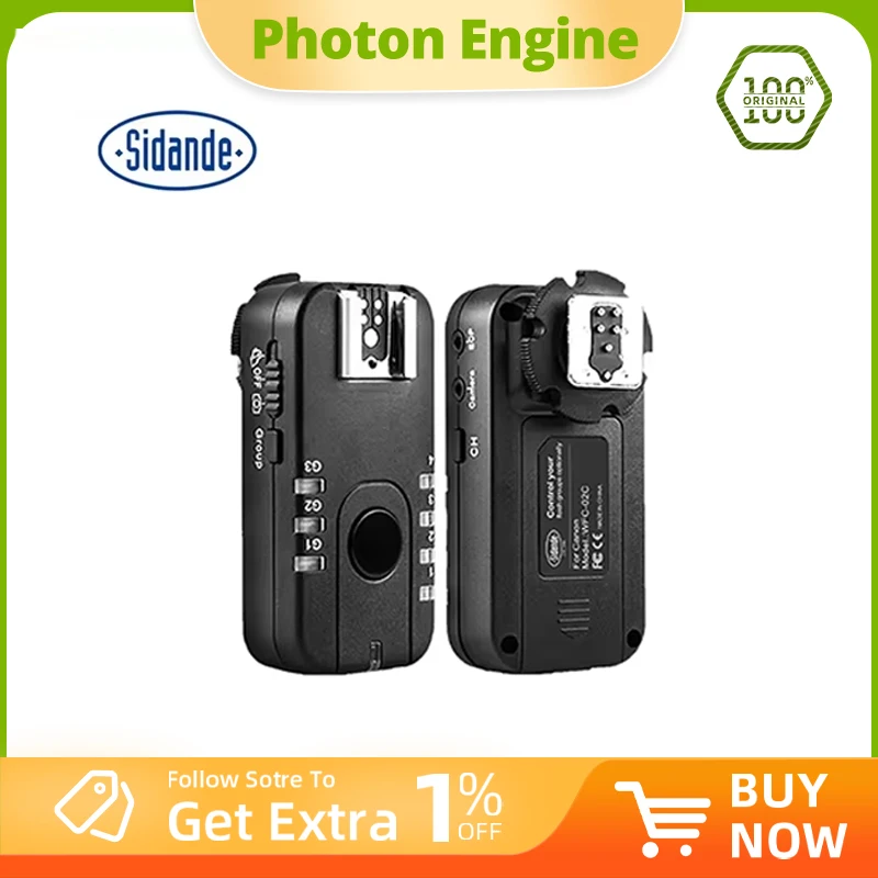 

SIDANDE Wireless Shutter Remote WFC02 Intervalometer Timer Remote for Canon Nikon Sony Wireless Version for Canon C2
