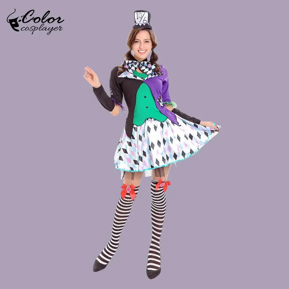 

Color Cosplayer Halloween Clown Dress Stage Performance Clown Cosplay Costume Burning Man Carnival Outfit Movie Dress Suit