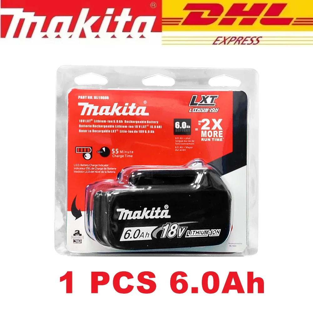 

100% Original Makita 6Ah for Makita 18V Battery BL1840 BL1830B BL1850B BL1850 BL1860 BL1815 Replacement Lithium Battery