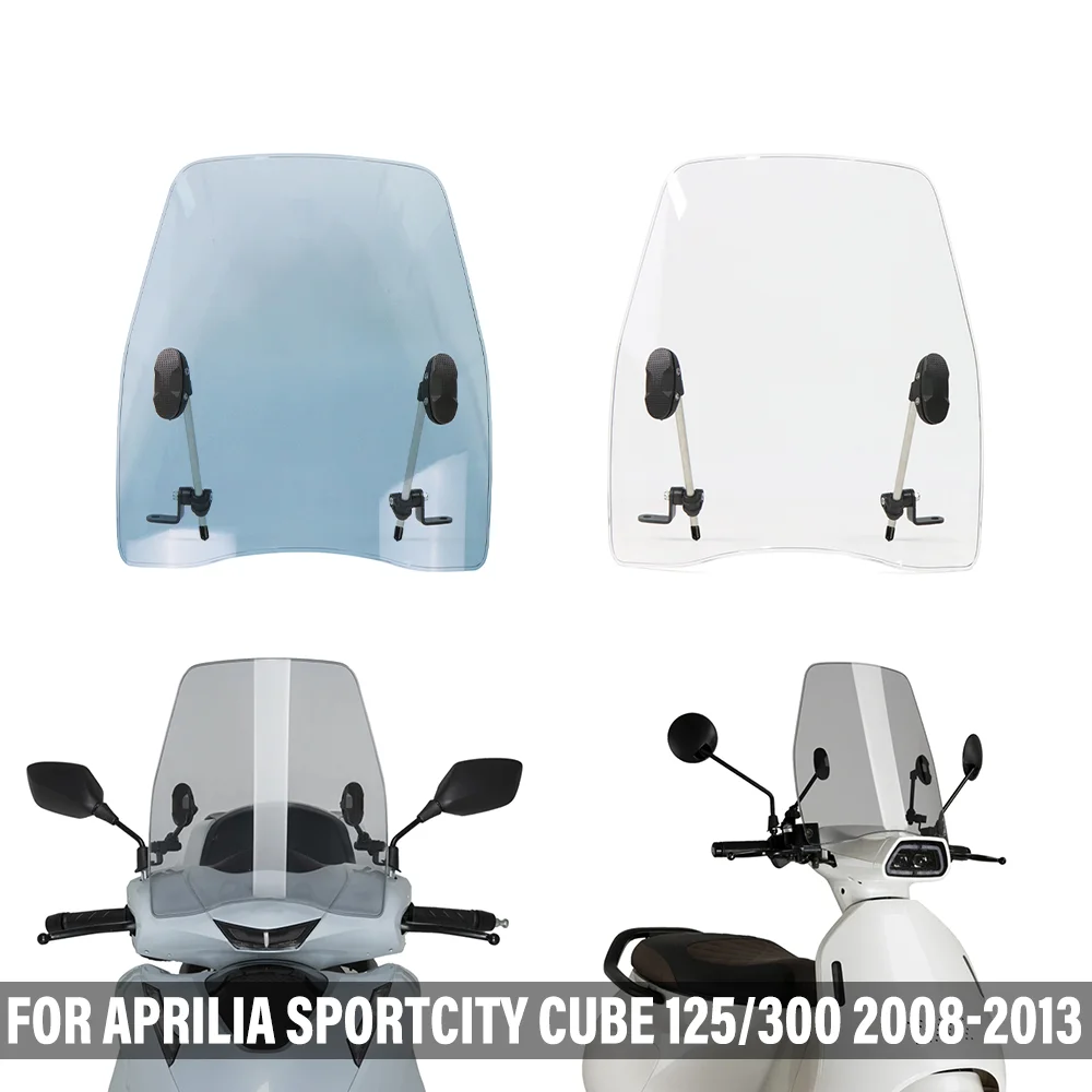 

FOR APRILIA SPORTCITY CUBE 125 300 2008-2013 Motorcycle Accessories Front Windshield Windscreen Wind Deflector Viser Visor Kit