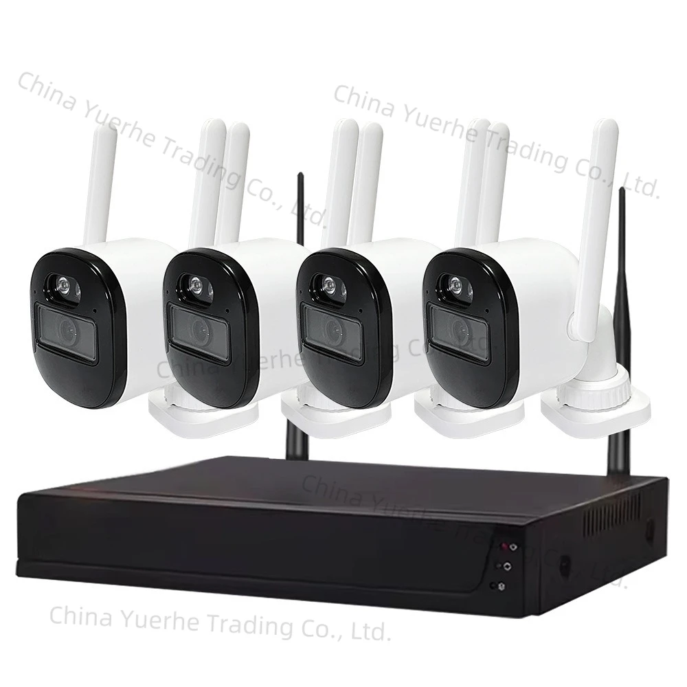 

Security monitoring set wireless nvr cctv kits 3MP 4-way long-distance, wireless monitoring camera