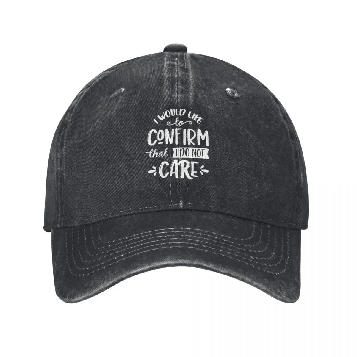 I Would Like To Confirm That I Do Not Care - Funny Sarcastic Quotes Baseball Cap Trucker Cap Thermal Visor Hats For Women Men's