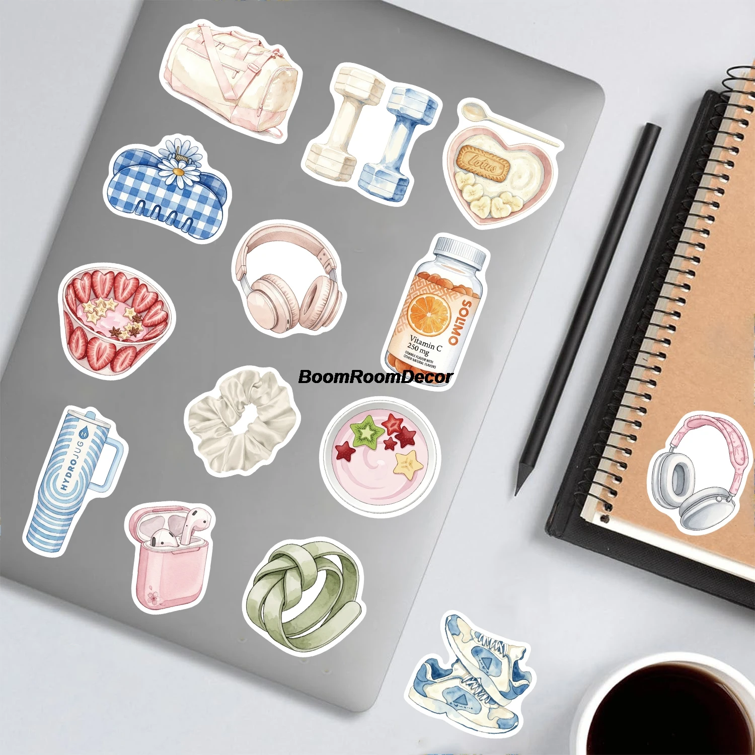 50PCS Pink Life Sticker Notebook Water Cup Motorcycle Aesthetic Luggage Guitar Waterproof Luggage PVC Classic Decal