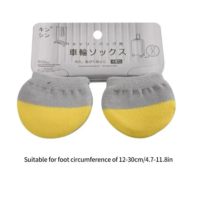 4 Pcs Luggage Wheel Cover Multi Purpose Knit Wheel Cover Can Be Used for Luggage Wheels Round Door Handles Office Chair Wheels