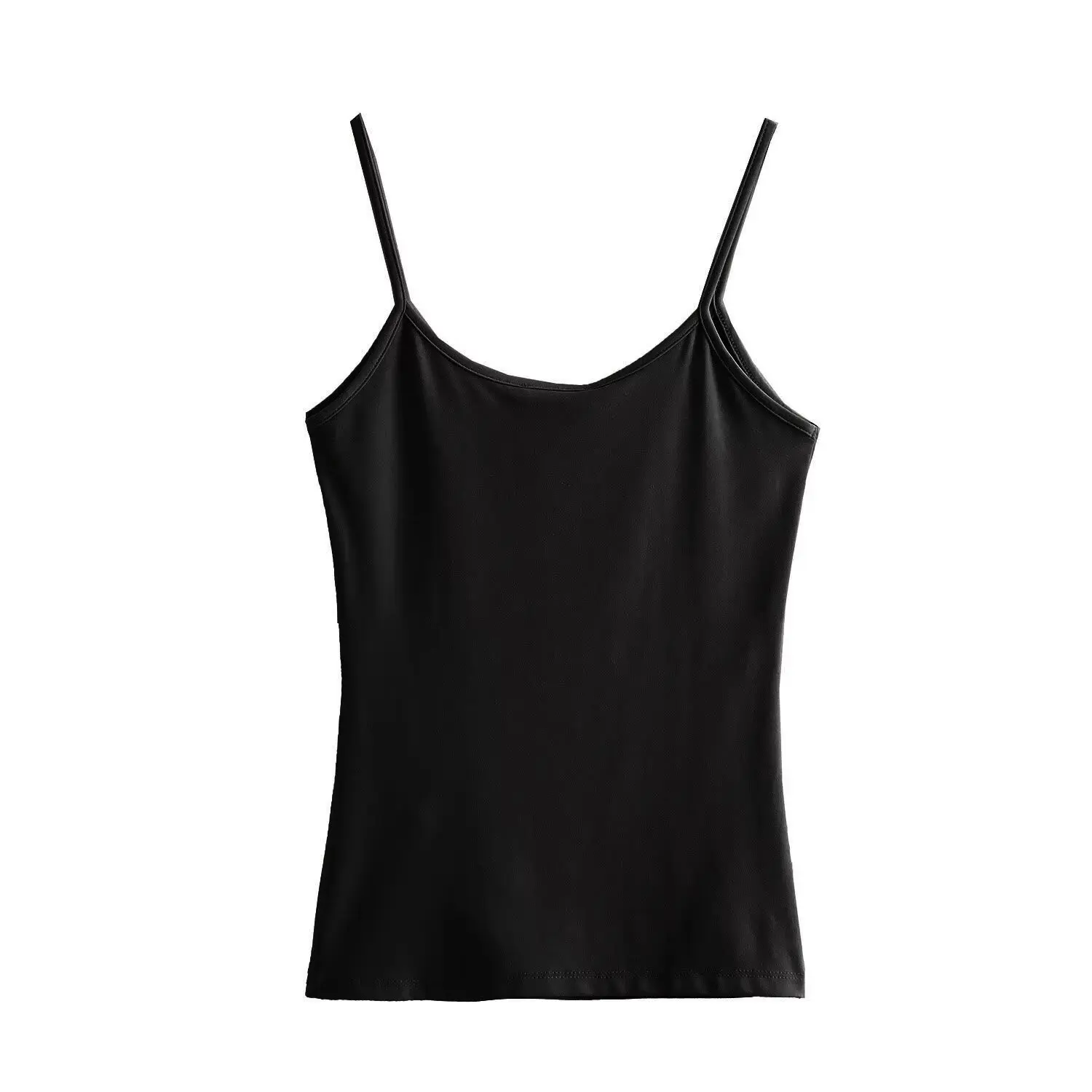 

Withered Minimalist Basic Multi Color Strap T-shirt Camisole For 2024 SS Tight Women Tank Tops