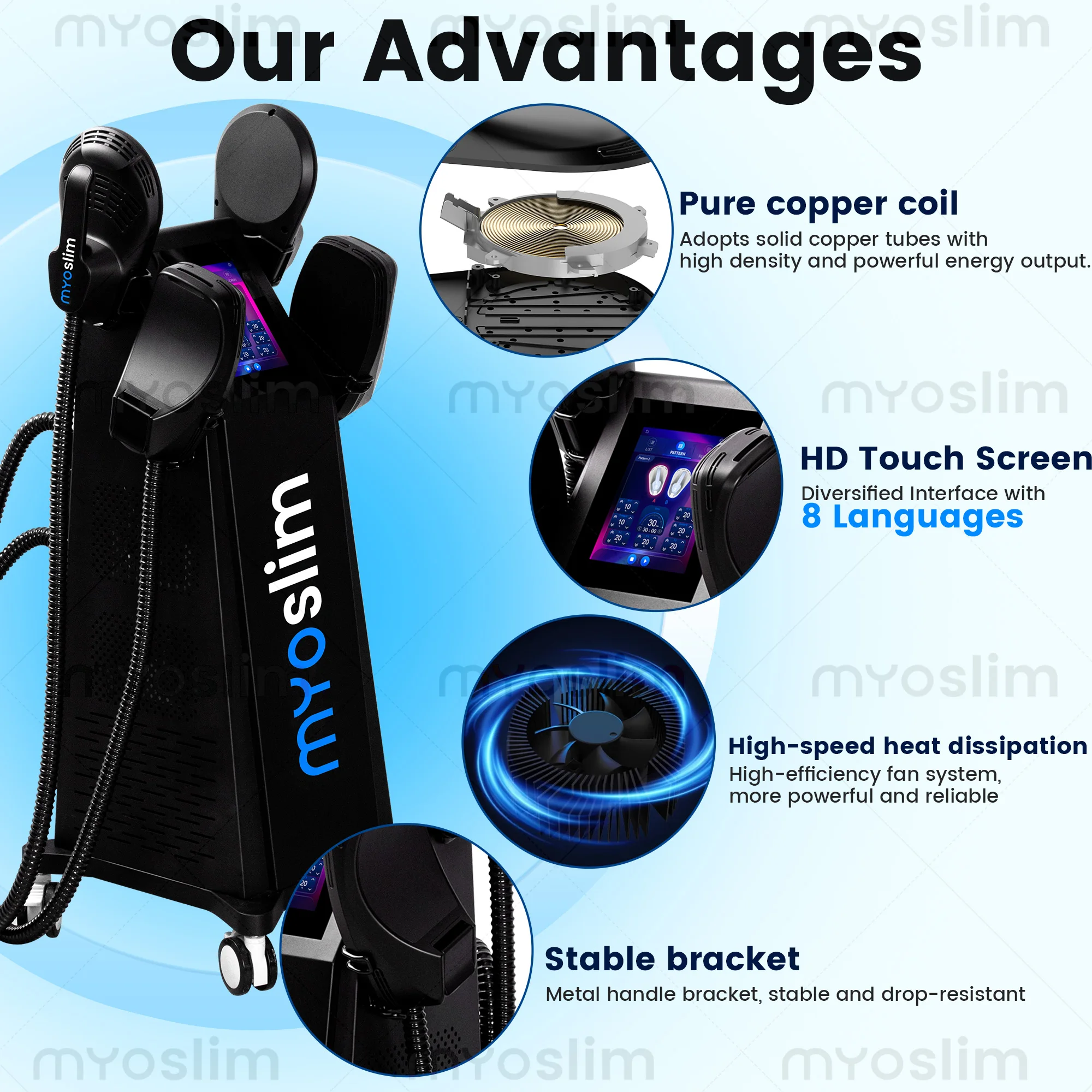 EMS New 15 T 6500W  MYOslim Portable Muscle Slimming And Weight Loss Engraving Body Sculpting Machine Salon
