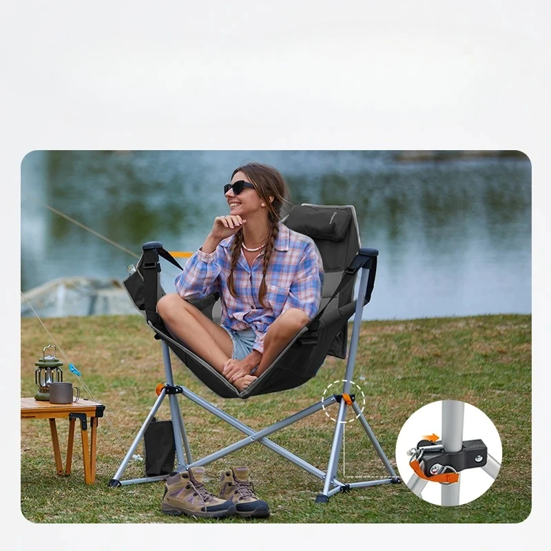 

Outdoor rocking chair ottoman folding chair