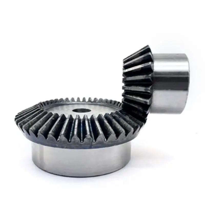 1:2 Bevel Gear 1.5 Modulus 16Teeth  32Teeth With Process Holes 90 Degree Drive Commutation Carbon Steel