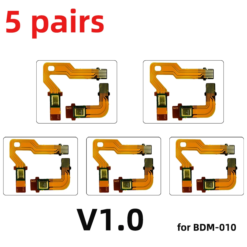 1/5 Pairs Replacement Microphone Flex Cable for PS5 Dualsense Controller BDM-010 020 V1 V2 Ribbon Cable Repair Parts