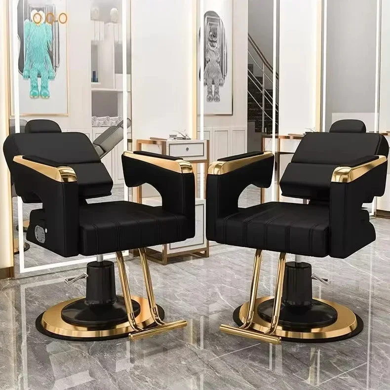 High-end Hair Salon Styling Chair Equipment Barbershop  Haircut Perm Hair Dye Lounge Lift Deck Chair Beauty Barber chair