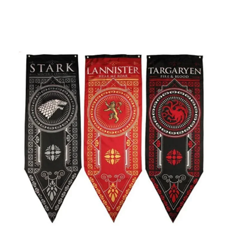 Home Décor Wolf Dragon Banner Decor A Song of Ice and Fire Flags Stark Banner Home