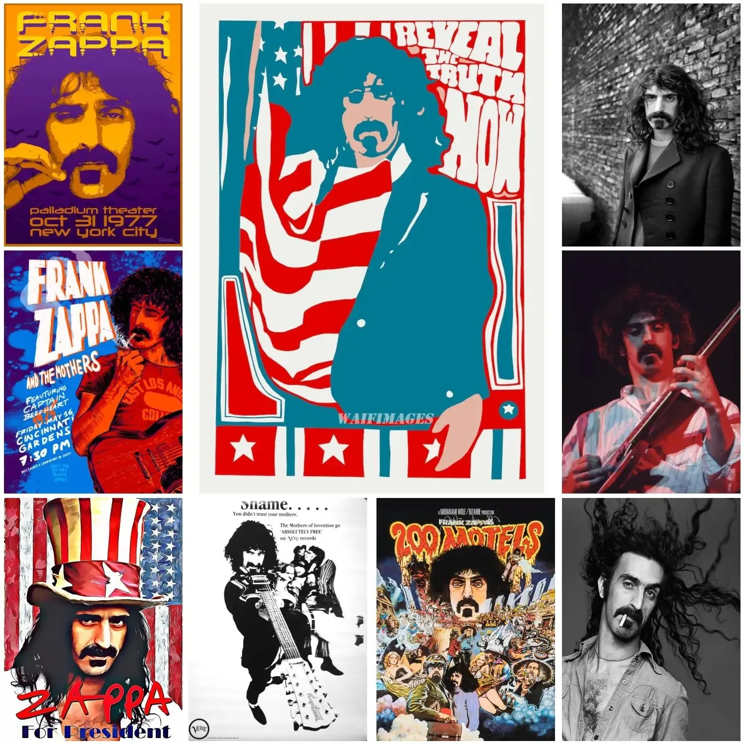 Frank Zappa  Poster Decorative Painting Canvas Poster Gift Wall Art Living Room Posters Bedroom Painting