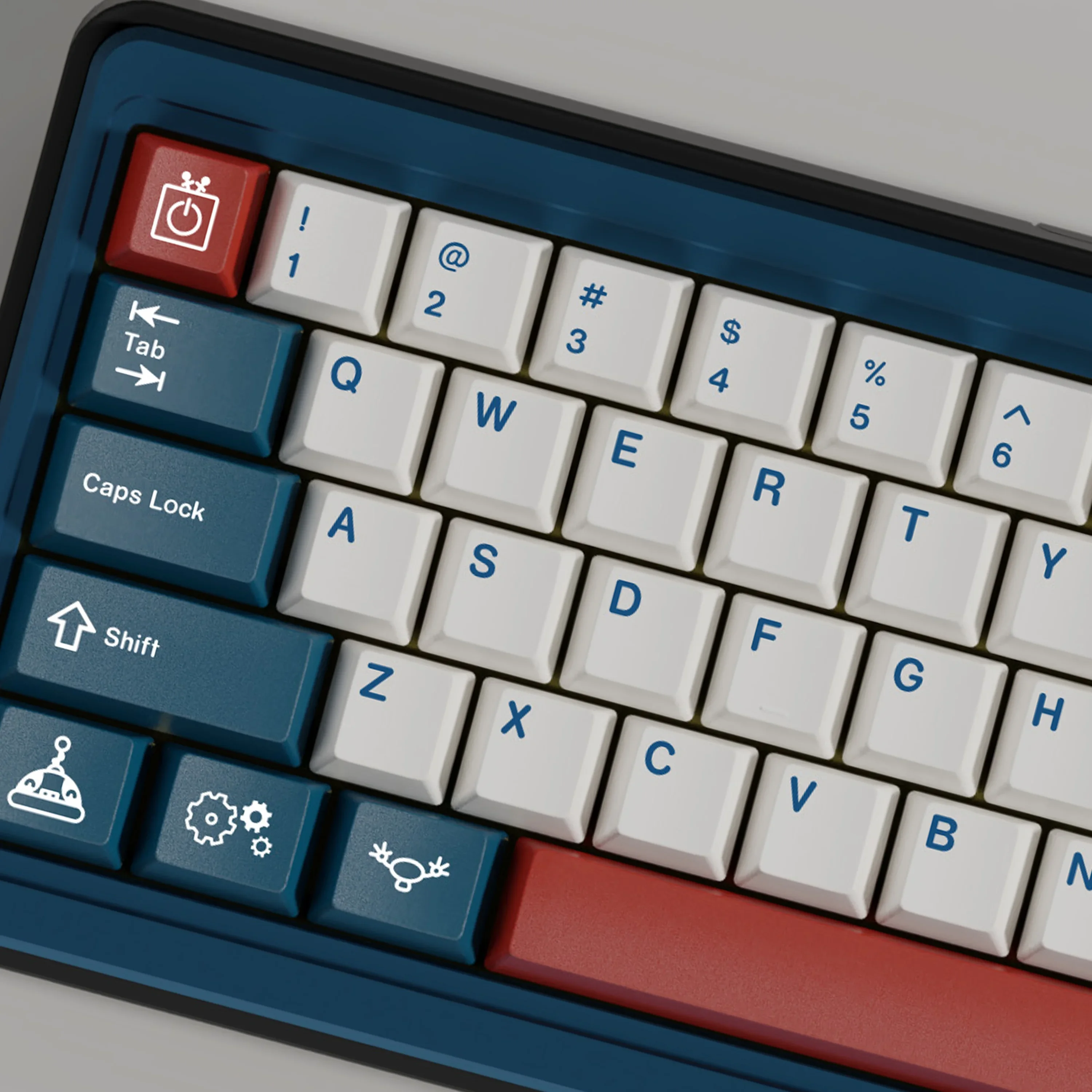 

Turquoise theme keycap custom keyboard pbt sublimation original height keycap split space