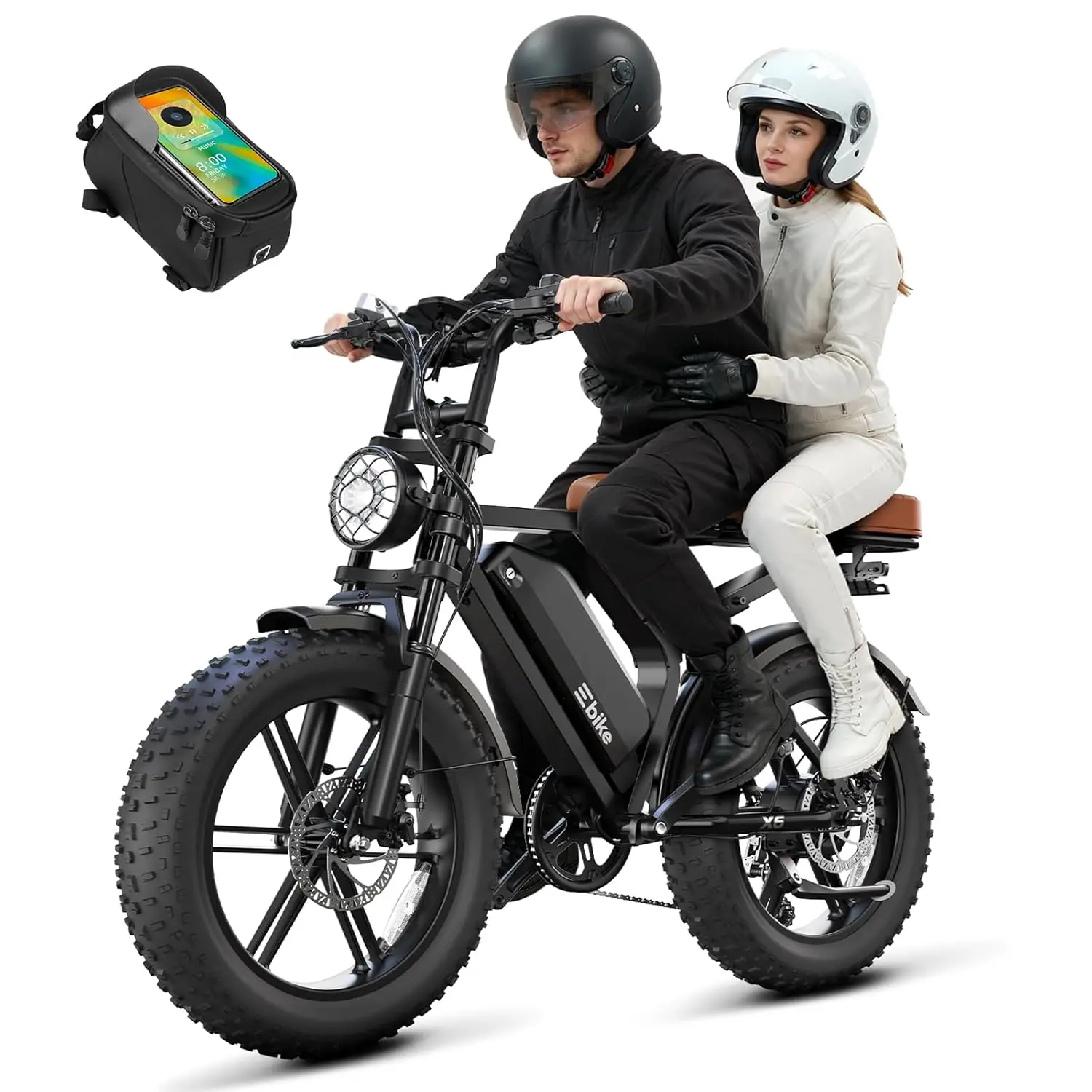 

1500W Electric Bike 65Miles Range 48V 15Ah Battery 20x4 Fat Tire Full Suspension APP Control Off-Road Commuting, Customized