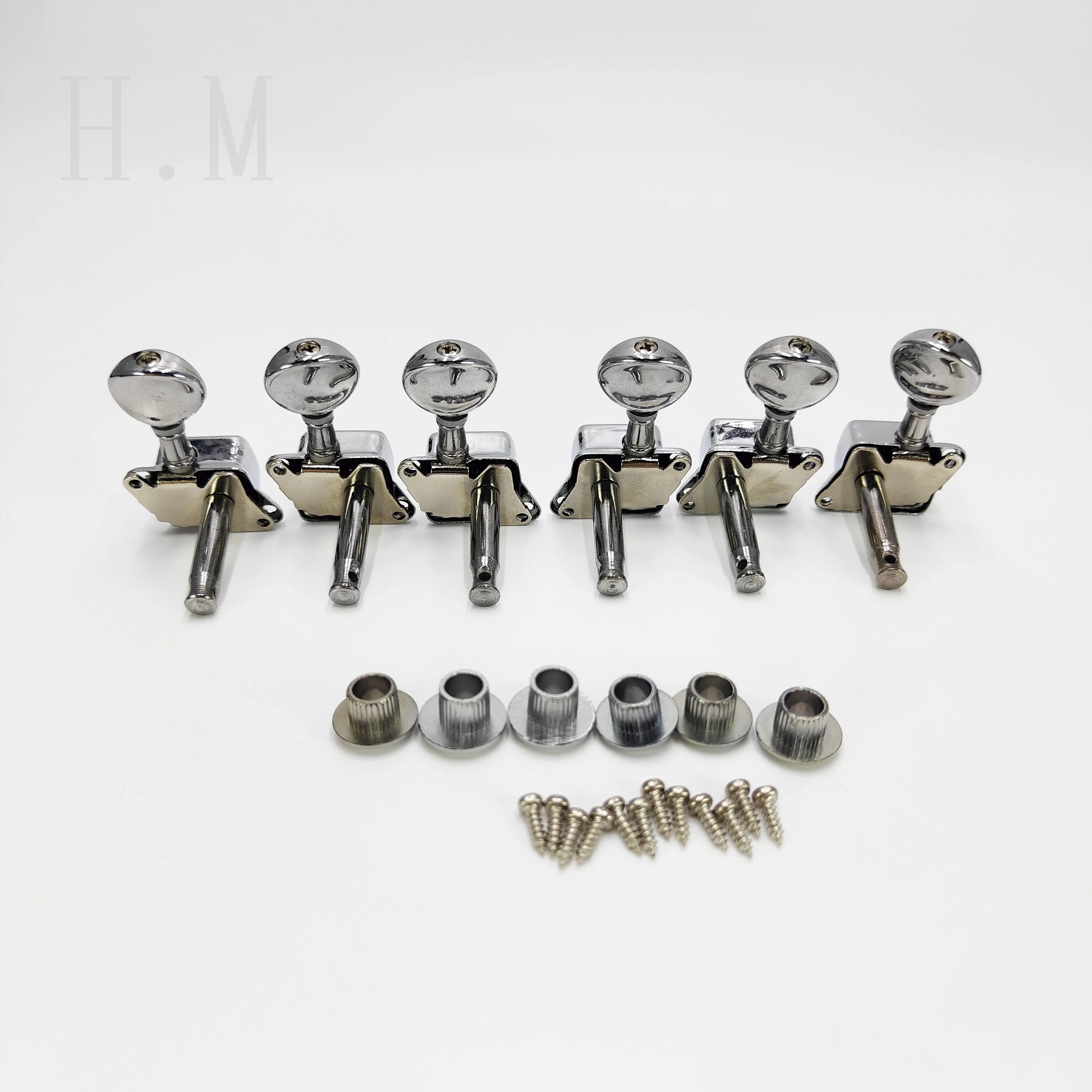 6PCS Acoustic Guitar Tuning Pegs Semi-Closed Covered Small Round Head Tuning Pegs Guitar Accessories