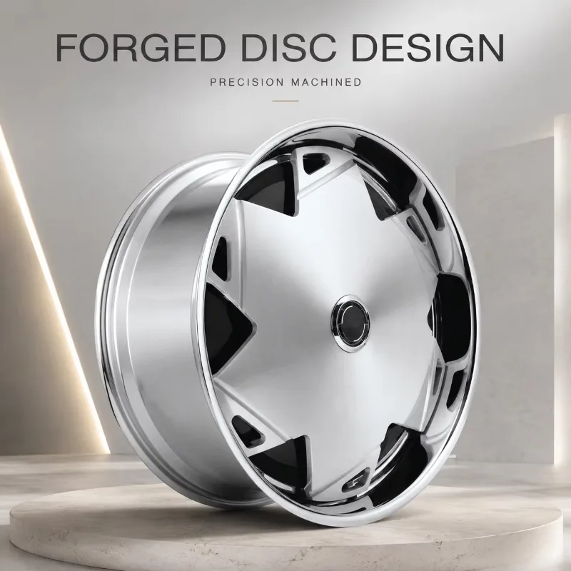 18 20 22 24 26 Inch Custom Floating Cap Forged Chrome Wheels Deep Dish Rims For Ford F150 RAM 1500 6x135 6x139.7 OEM Wholesale