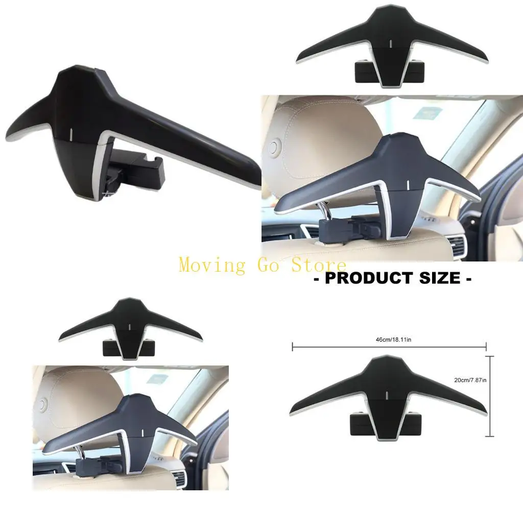 

B5XD Multifunctional Storage Holder Back Clothes Car Interior Accessory Easy Installation Car Headrest Hanger