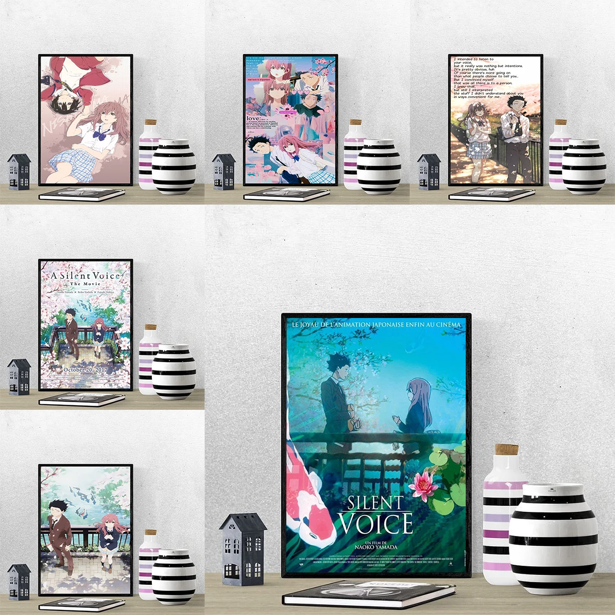 

Anime Poster A Silent Voice Posters Decorative Pictures for Living Room Decoration Painting Home Decorations Wall Decor Art the