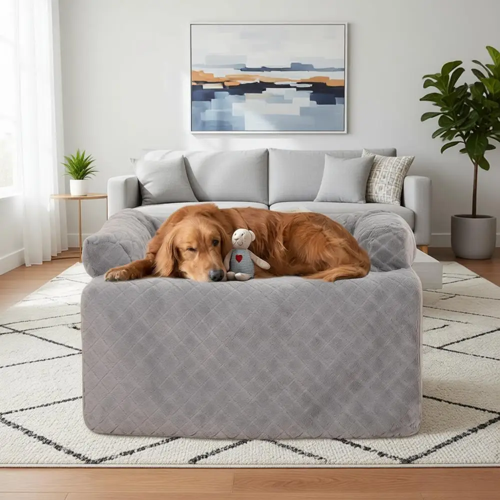 

Calming Dog Couch Bed for Large Dogs, Durable Plush Dog Mat, Perfect for Small, Medium Dogs and Cats