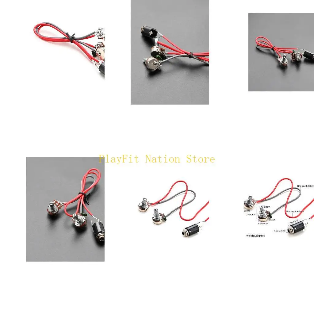 

242F Single Coil Pickup Wiring Harness Prewired Guitar Wiring 1Tone 1Volume&Jacks