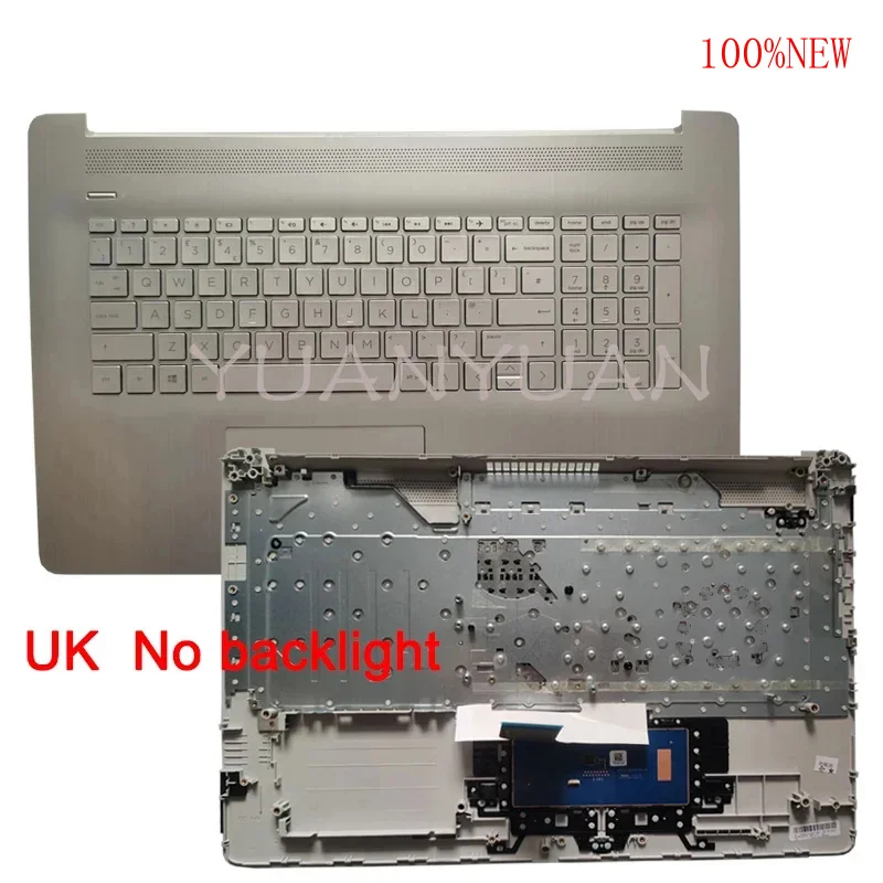 W HP HP 17-BY 17-CA 손목 받침대 케이스 미국 영국 RU 키보드 노트북 상단 덮개 셸
