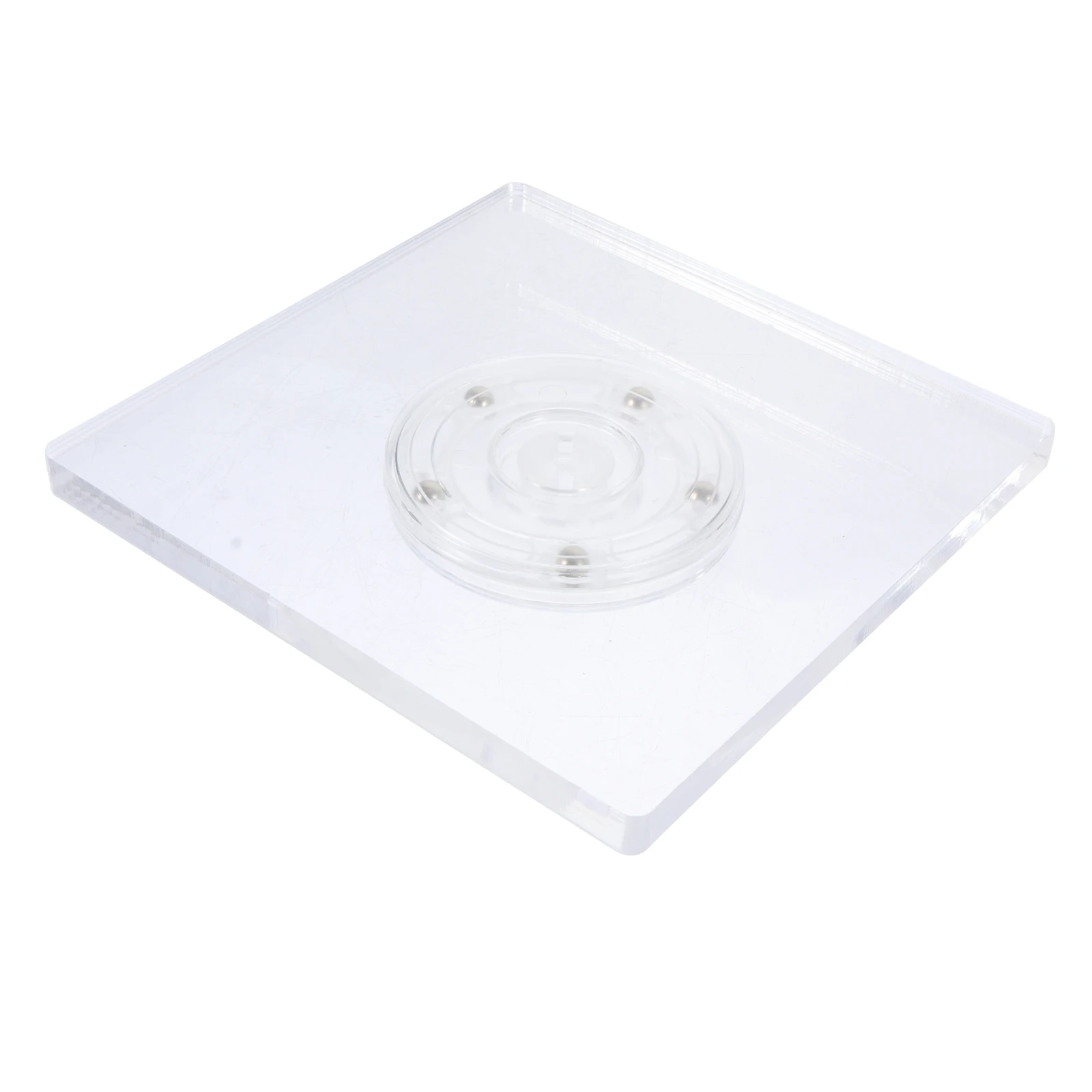 

Transparent Acrylic Cake Turntable Large Base Baking Decoration Tool Easy Clean Use Pastry Workbench Cake