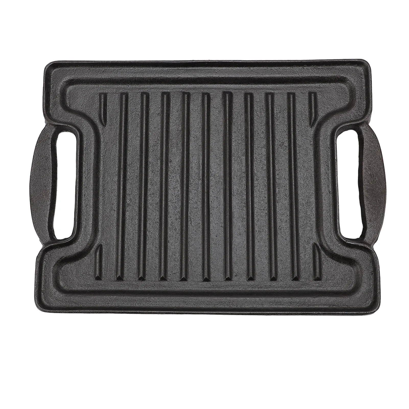

BBQ Grill Plate Cast Iron Rectangular Even Heating Grilling Plate Cooking Tools For Meats Seafood Vegetables frying stir frying