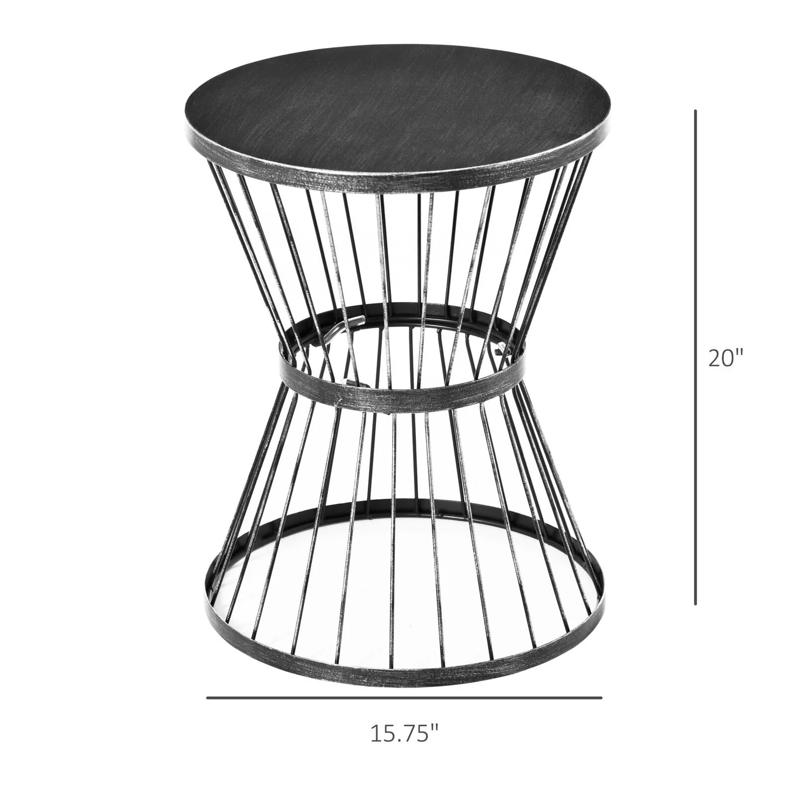 Mesa de centro con diseño de reloj de arena, muebles de jardín, soporte para plantas, Patio, Bar, EE. UU.