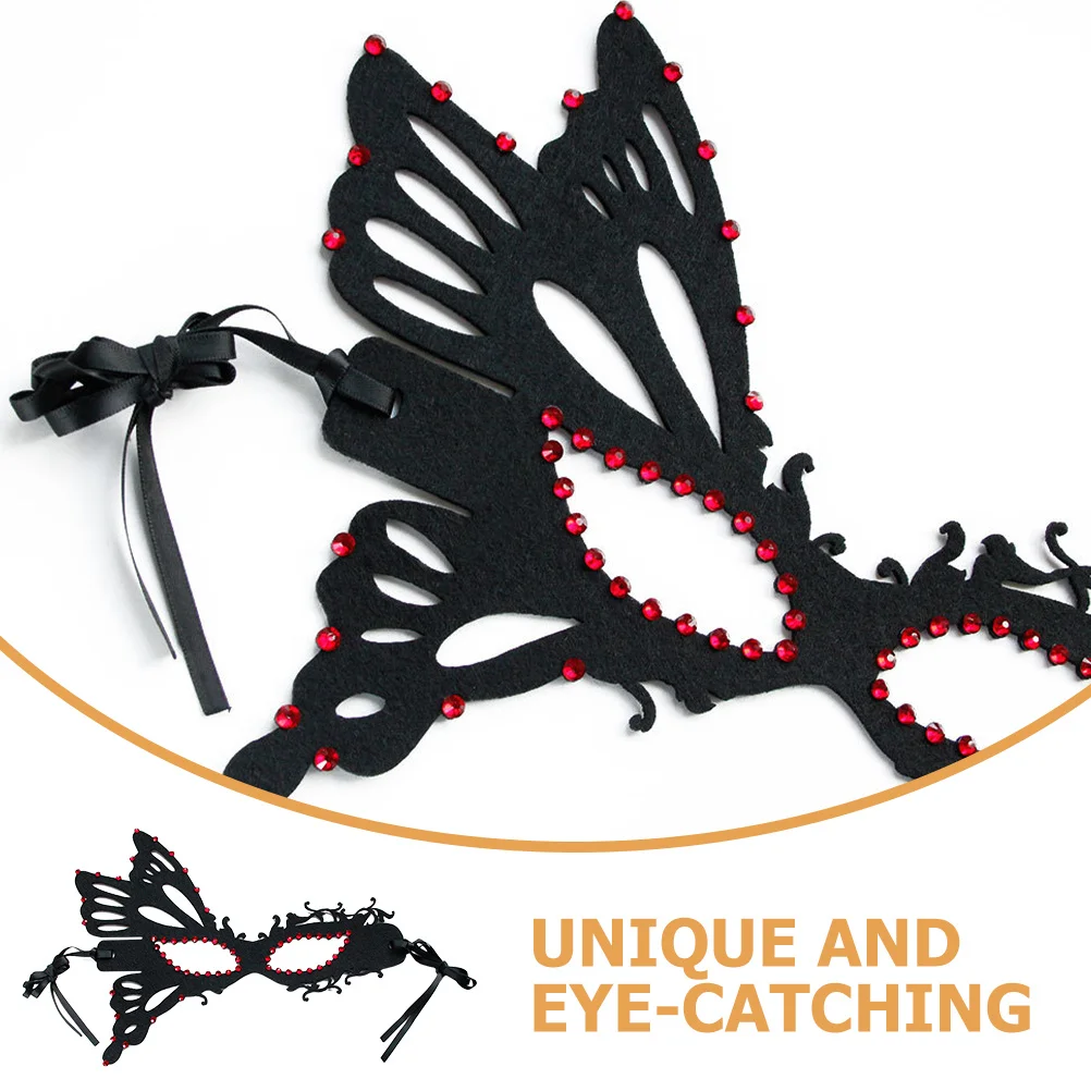 Vlindermasker Strass Half Gezicht Halloween Maskerade Partij Cosplay Kostuum Oogmasker voor Vrouwen Verstelbare Riem