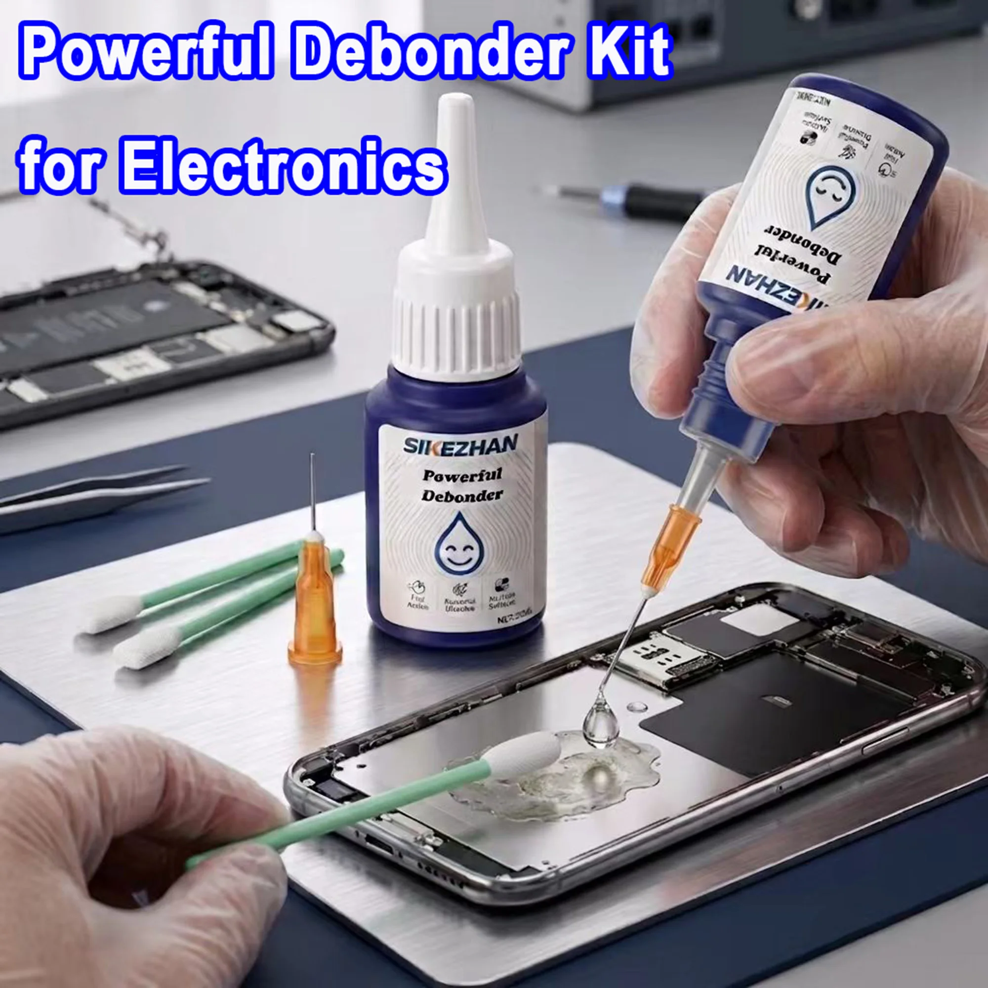 Fast-Acting Phone Screen Glue Remover, Safe Adhesive Debonder for Easy Repair, Precision Needle Solvent for Mobile Devices