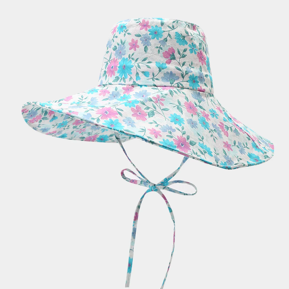 

Big Brim Hat Women Summer Sun Protection Cap With Strap Beach Accessory For Hiking Work Outdoor