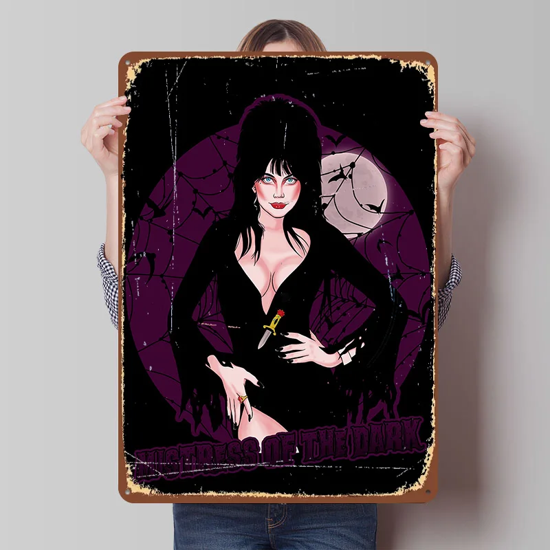 Mistress of the Dark Poster Customized Vintage Metal Signs Wall Art Retro Tin Plaque for Setup Decorations Gamer Decoration Room