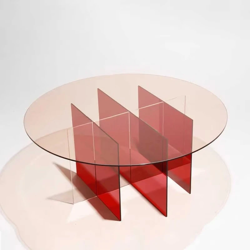 New villa living room furniture acrylic coffee table modern home furniture transparent acrylic small round table