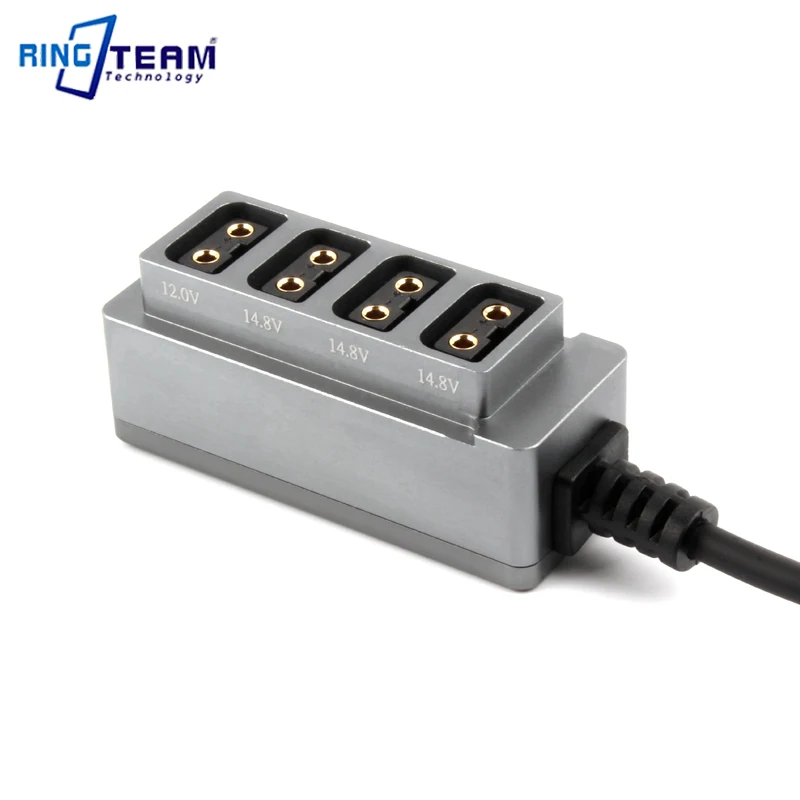 3-pin LEMO Male Head Spring Cable Straight Cable Four D-TAP Female Hubs 12V Interface*1 (Regulated 12V) +14.8V Interface*3