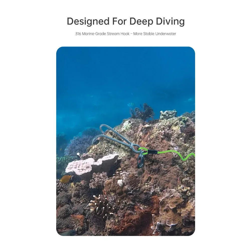 

Spring Cord Hook Scuba Diving Hook Underwater Exploration Seawater Resistant Strong Rebound Sturdy Construction