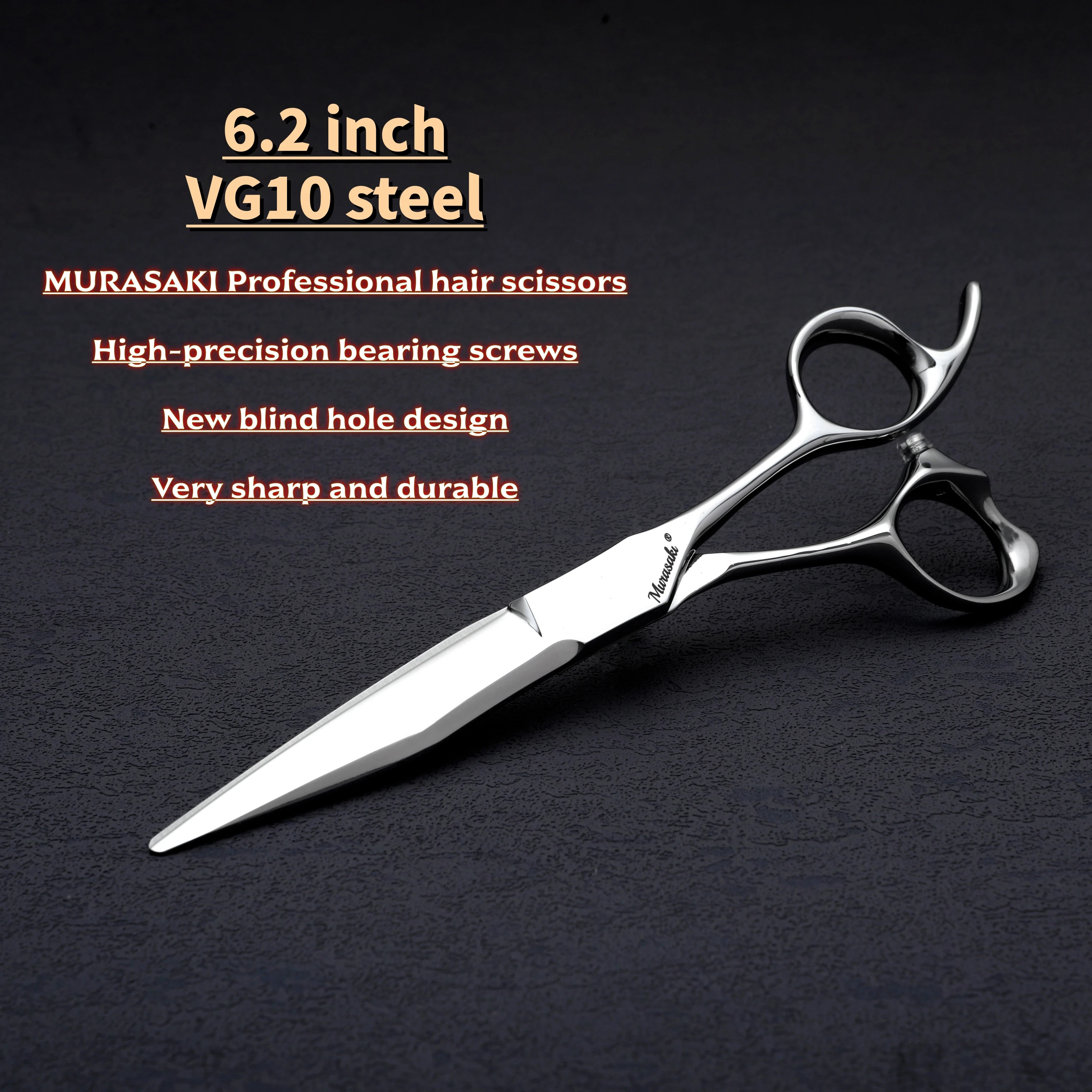 

Профессиональные парикмахерские ножницы MURASAKI, японские ножницы для стрижки волос из стали VG10, 6,2-6,7 дюйма, удобные инструменты для укладки волос с удобной ручкой.