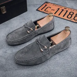 Men Loafers Shoes Suede Moccasins Summer Autumn Tassels Boat Footwear Man Brand Slip Flats Designer Men's Leather Casual Shoes