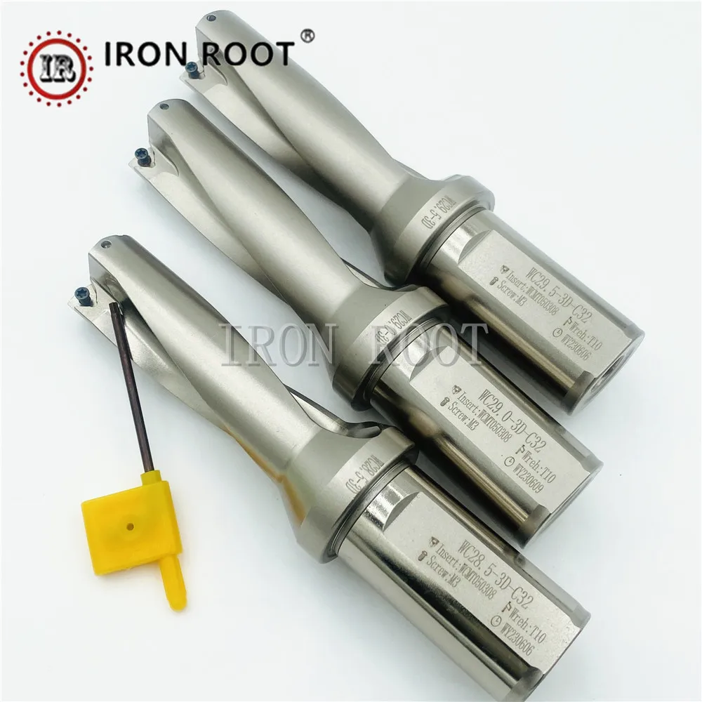 IRON ROOT WC Power Drill, Metal Drill Bit C32 Shank 24mm-30.5mm 2D, Lathe and CNC Machine Tooling. Suitable for WCMX050308